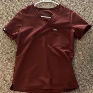 NEVER WORN, new without tags , Figs Red Fitted Short Sleeve Tee